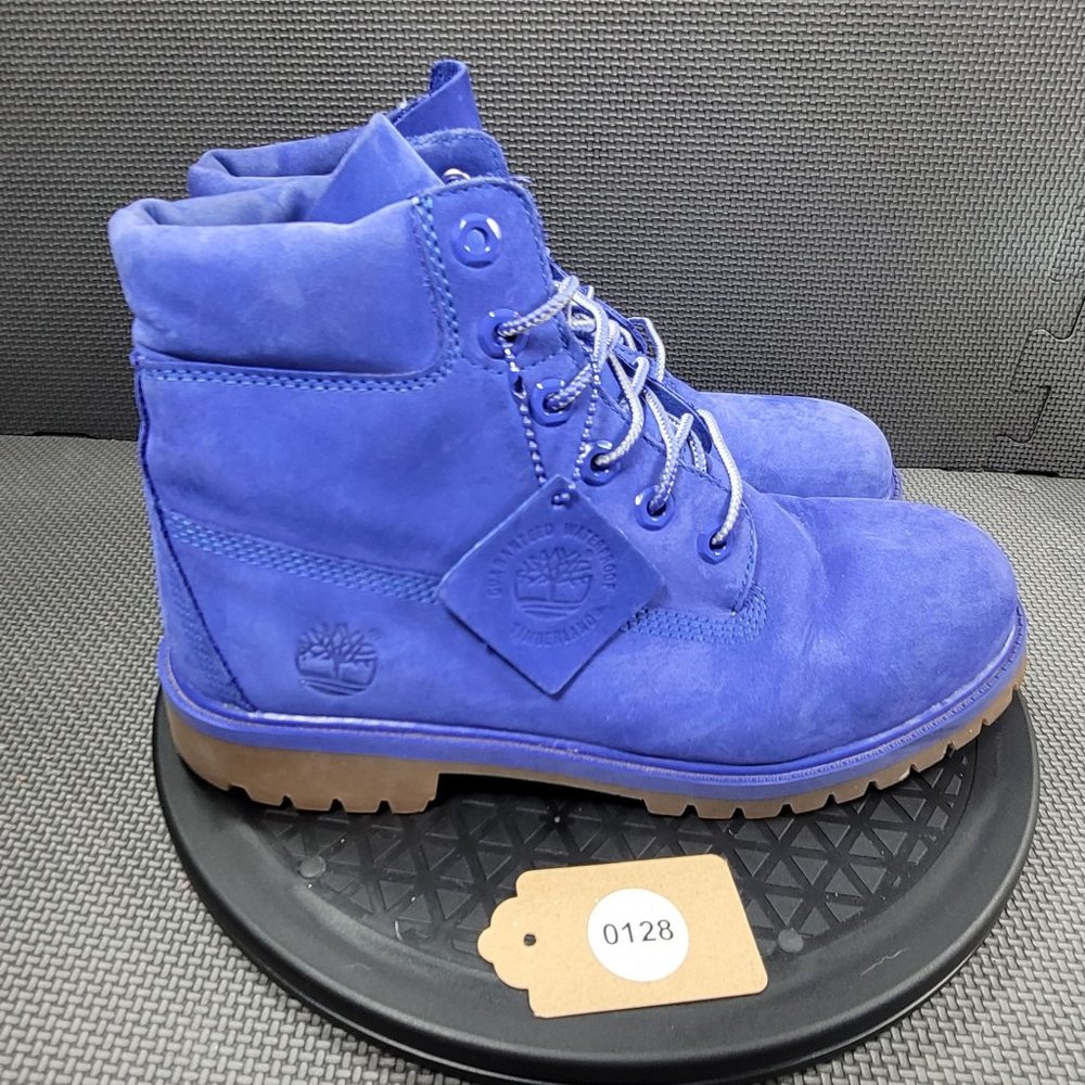 Womens Sz 8.5 Purple Timberland 6 Inch Leather Waterproof Boots